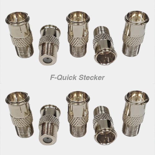10x quick stecker sat kabel - f-stecker,