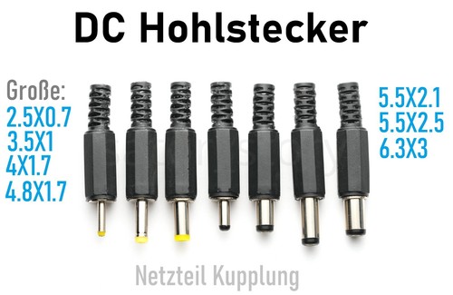 Hohlstecker männlich - dc,